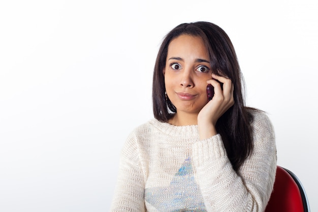 Vrouw met een smartphone