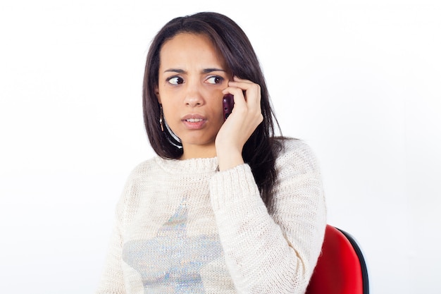 Vrouw met een smartphone