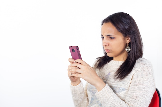 Vrouw met een smartphone