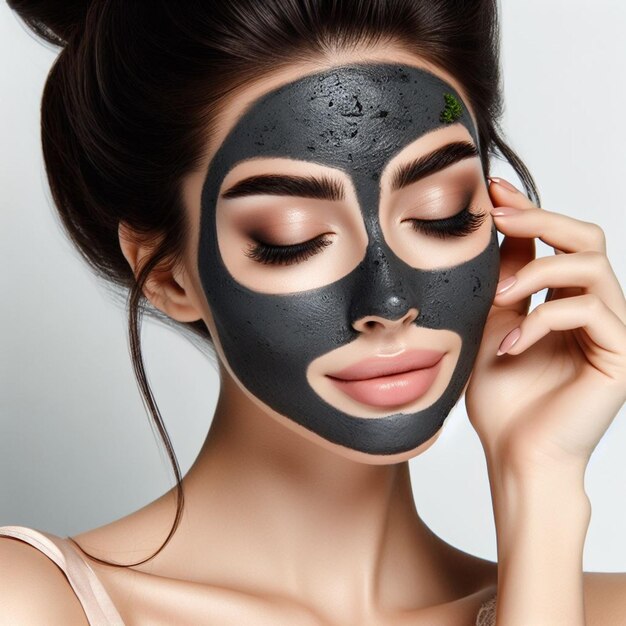 Vrouw met gezichtsmasker.