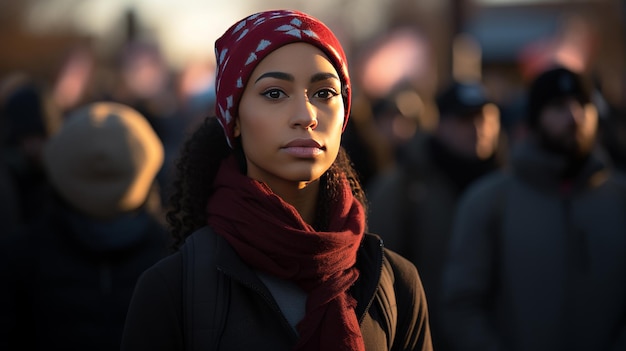 Foto vrouw met hoofddoek