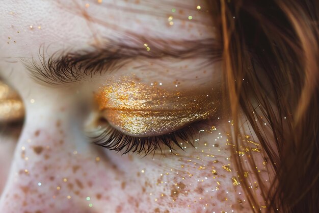 Vrouw met make-up op close-up