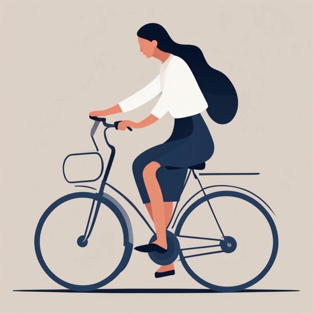 Vrouw op de fiets.