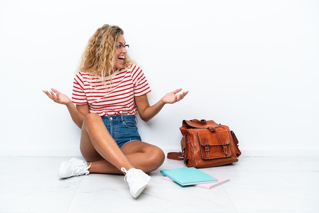 vrouw over geïsoleerde achtergrond