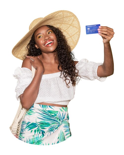 Vrouw winkelen png sticker doorzichtige achtergrond