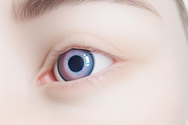 Vrouwamprsquos oog met slimme contactlens