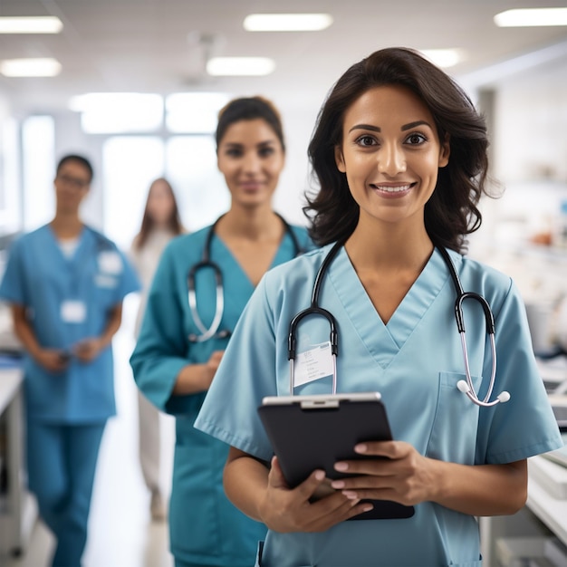 Vrouwelijke dokter in het ziekenhuis.