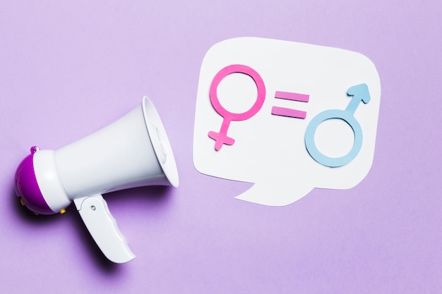Vrouwelijke en mannelijke gender tekenen gelijkheid