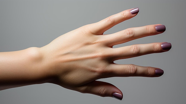 Foto vrouwelijke hand met manicuregeneratieve ai