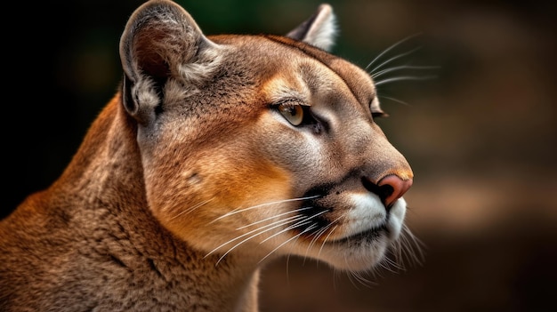 Vrouwelijke poema wilde kat in de savannedieren