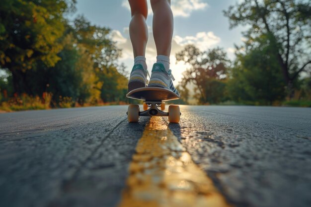 Vrouwelijke skateboarder de onbevreesde vrouwen die hun stempel drukken in de wereld van skateboarden het verbreken van stereotypen met elke kickflip en grind