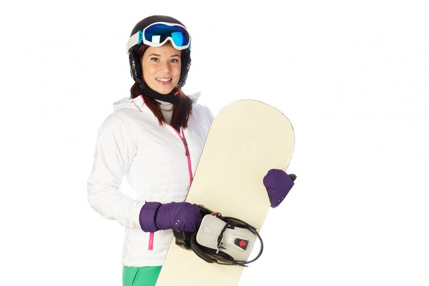 Vrouwelijke snowboarder