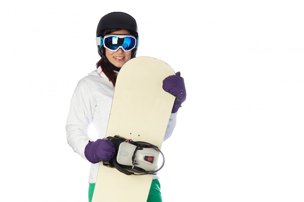 Vrouwelijke snowboarder