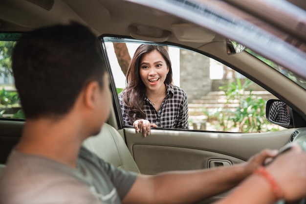 Vrouwelijke taxiklant