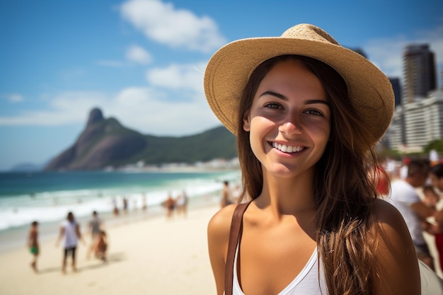 Vrouwelijke toerist uit Rio de Janeiro