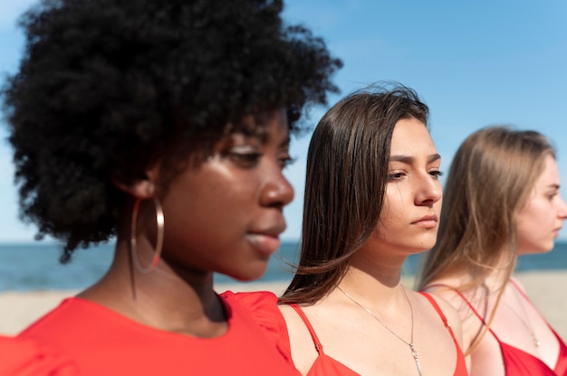 Foto vrouwen buiten close-up