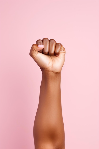 Foto vrouwen dag pastel roze studio achtergrond