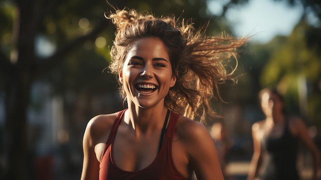 Foto vrouwen die lopen