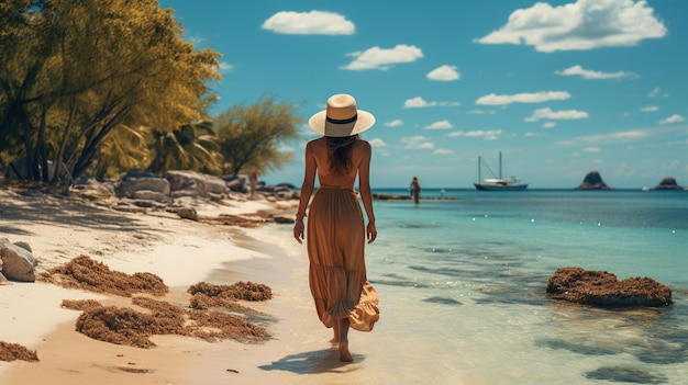 Vrouwen op een strand