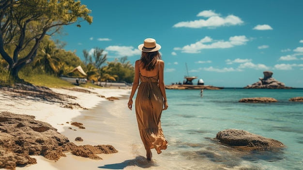 Vrouwen op een strand