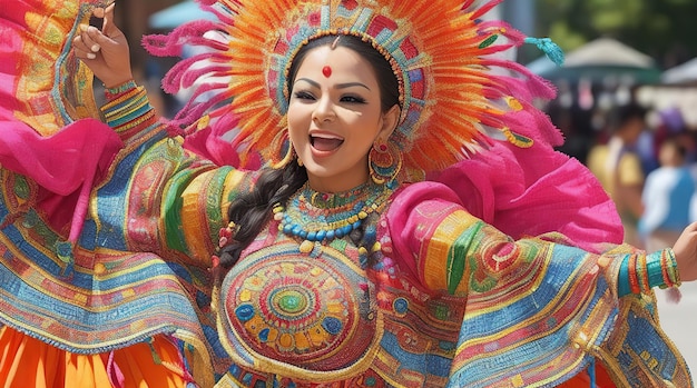 vrouwen op het festa de la raza in Mexico