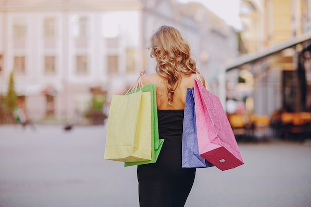 vrouwen shop schoonheid model winkelen