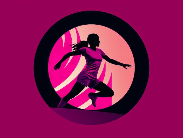 Vrouwen voetbal sport logo