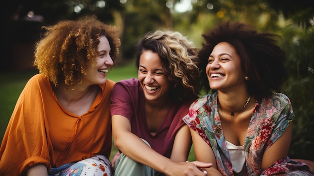 vrouwendag groep mensen feminim voor wereldvrouwendag