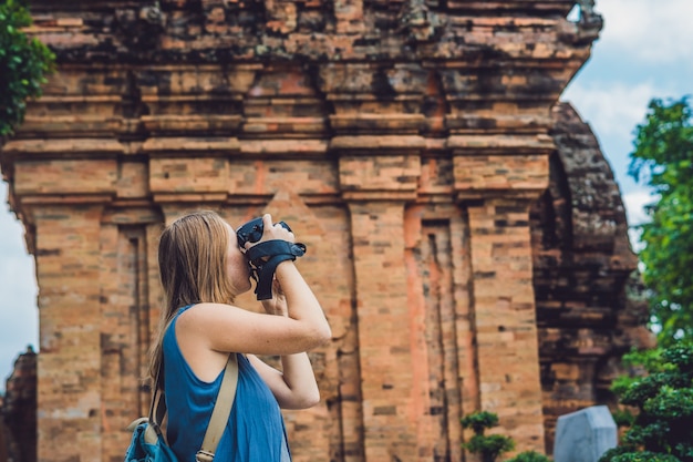 Vrouwentoerist in Vietnam