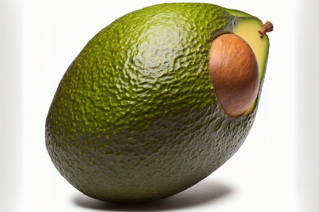 Vrucht van de avocado geïsoleerd op een witte achtergrond route knippen