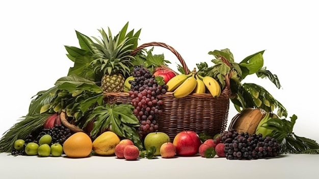 vruchten in de mand natuurlijke zoetheid gemengd fruit display