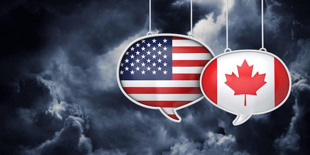 VS en Canada communicatie handelsbesprekingen d rednering