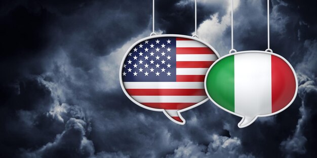 VS en Italië communicatie handelsbesprekingen d rednering