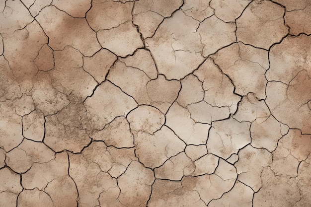 Vuile modderpatronen op droog droog land natuur abstract ontwerp gegenereerd