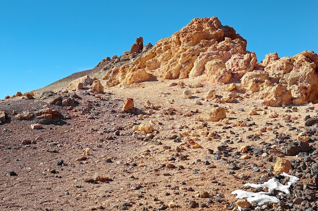 Vulkaanpiek in teide van het tenerife nationale park.