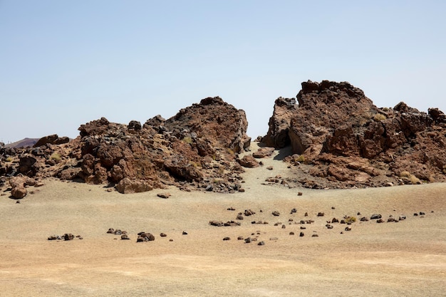 Vulkanisch landschap van de canarische eilanden spanje