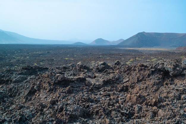 Vulkanisch landschap van Nationaal Park Timanfaya op het eiland Lanzarote