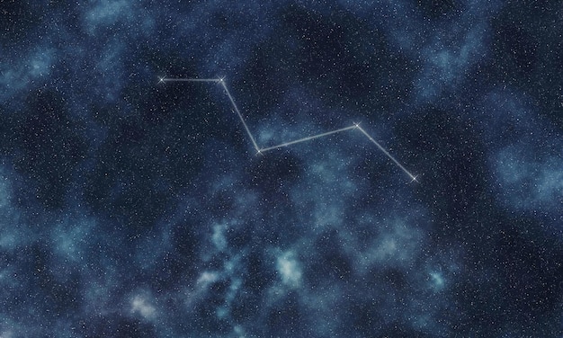 Vulpecula Star Constellation, Night Sky, Constellation Lines Fox