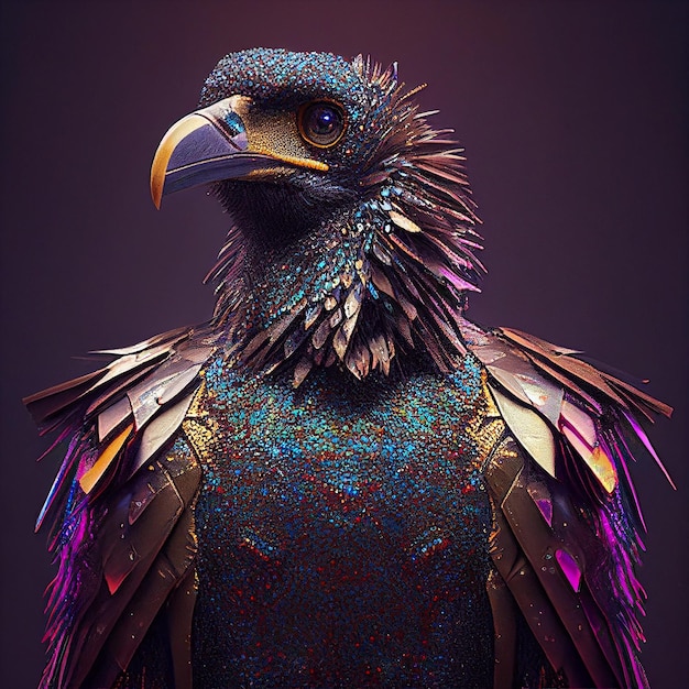 vulture bird in ultrabright neon outfits animals wild