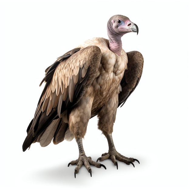 Photo a vulture studio light isolated on white background