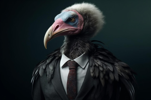 Vulture in a suit Generative AI