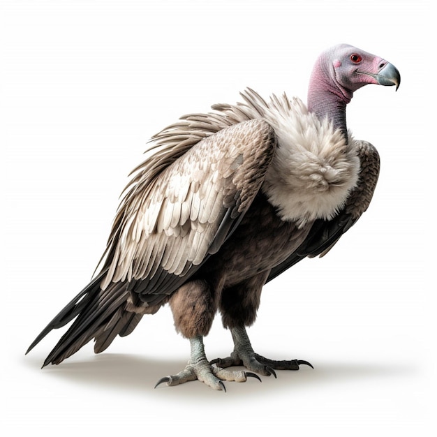 Vulture with white background high quality ultra hd
