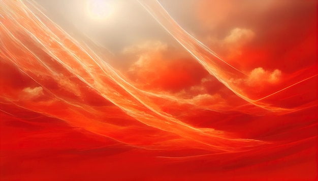 Vurige dramatische zonsonderganghemel Kleurrijke kleuren van de dageraad Ongelooflijke schoonheid Een prachtige abstracte natuurachtergrond Illustratie 3d