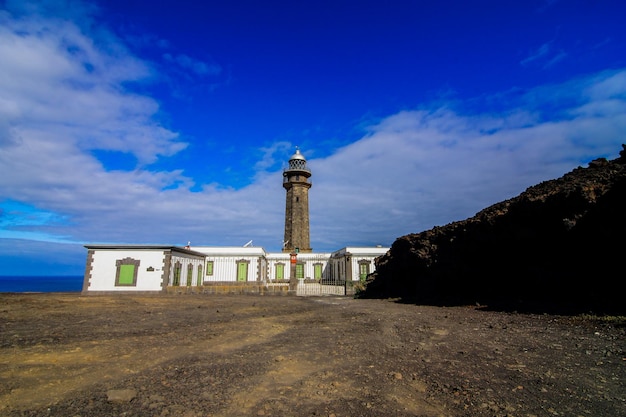 Vuurtoren op de westelijke plaats van de Canarische Eilanden Faro de Orchilla punt van de nulmeridiaan tot 1894