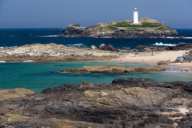 Vuurtoren op Hartland Point Devon Engeland