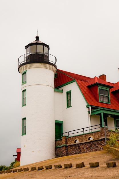 Vuurtoren op Lake Michigan Serene Maritime Heritage