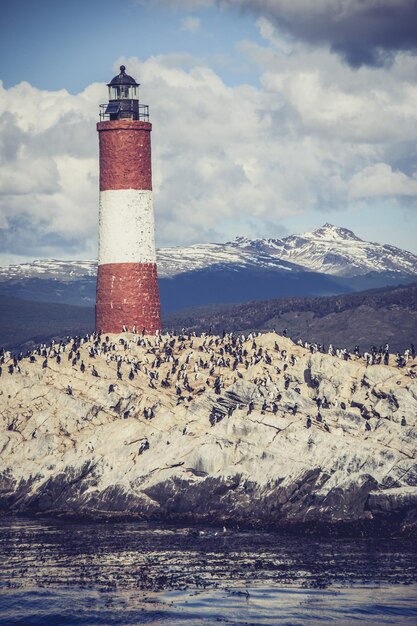 Foto vuurtoren ushuaia patagonië tierra del fuego