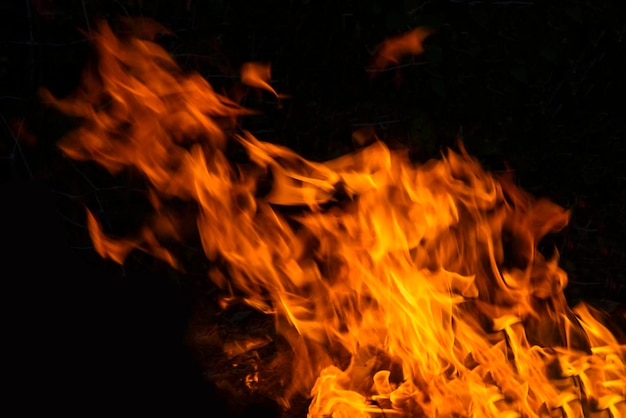 Vuurvlam branden op donkere achtergrond