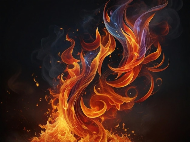 Vuurvlammen abstracte achtergrond