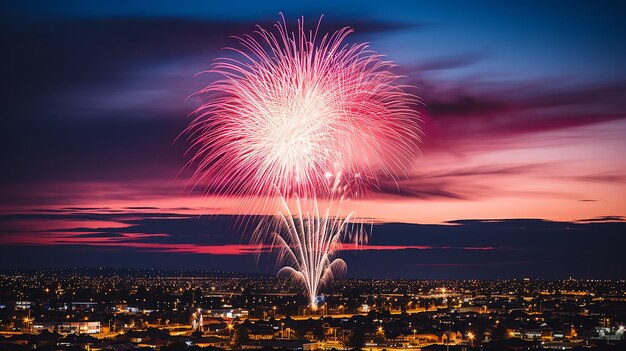 vuurwerk boven de rivier